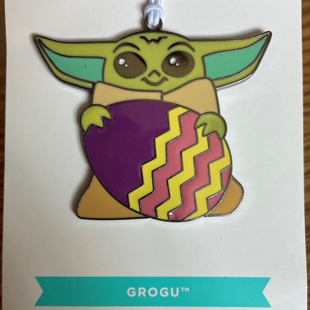 Hallmark Ornament Star Wars Mandalorian Grogu Easter Egg Baby Yoda Enamel Metal